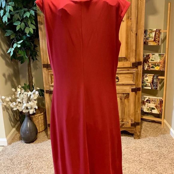 Ralph Lauren Bordeaux Jersey Dress - Picture 2 of 7